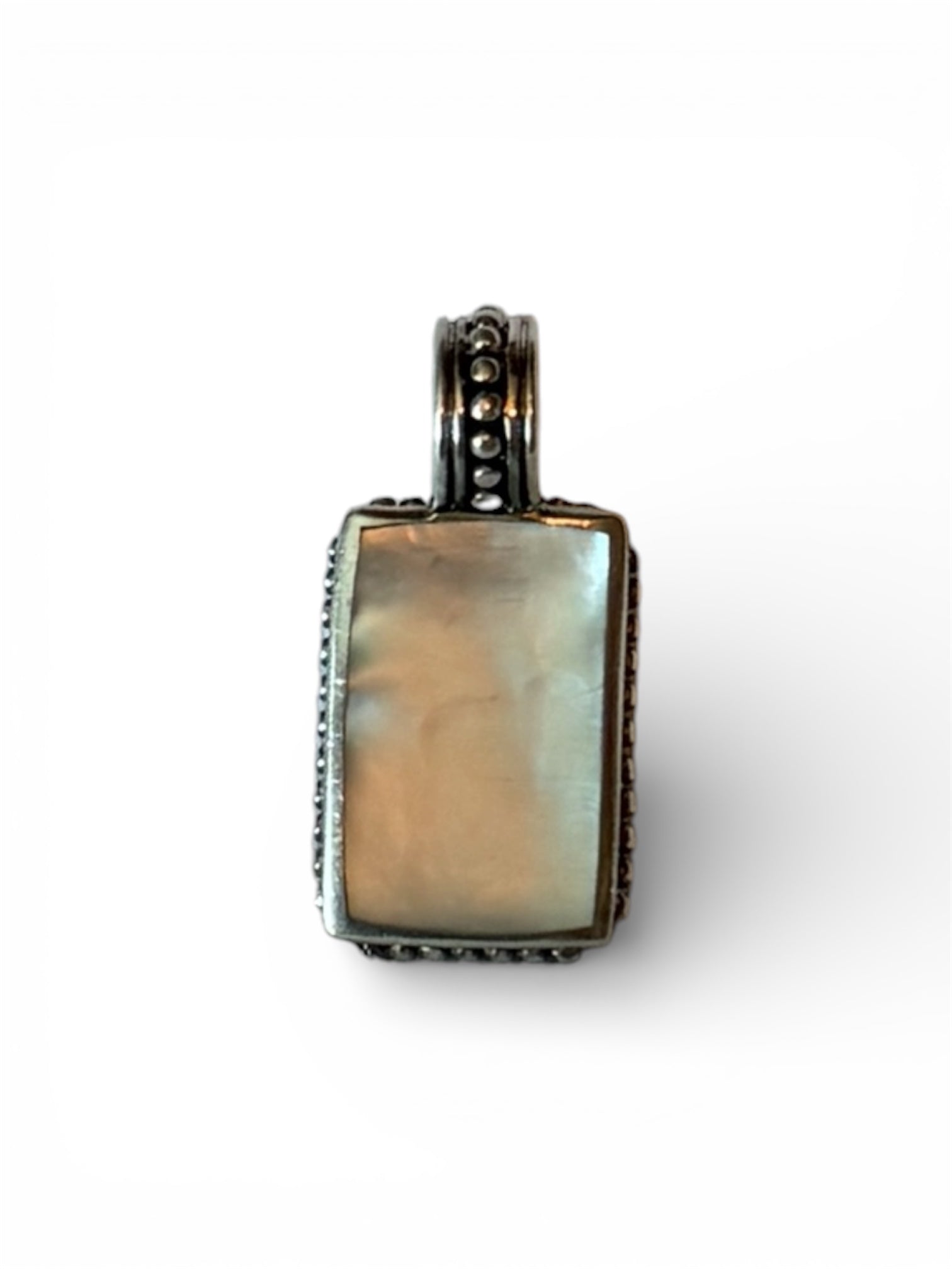 Mother of Pearl Pendant with a Caged Back