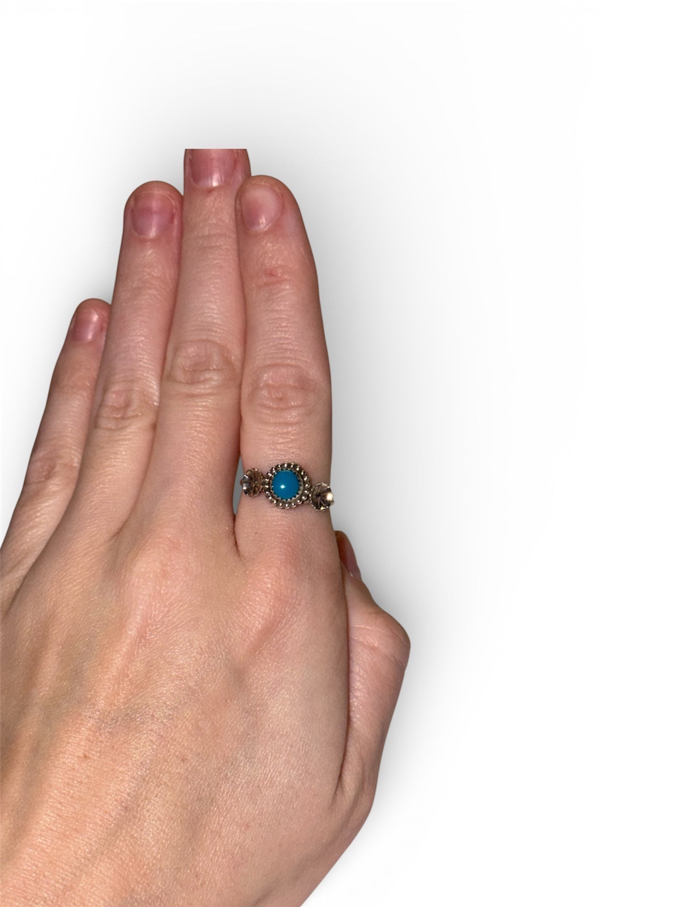 Sterling Silver Turquoise Ring Size 7.5