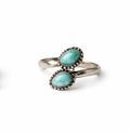 White Water Turquoise Adjustable Ring